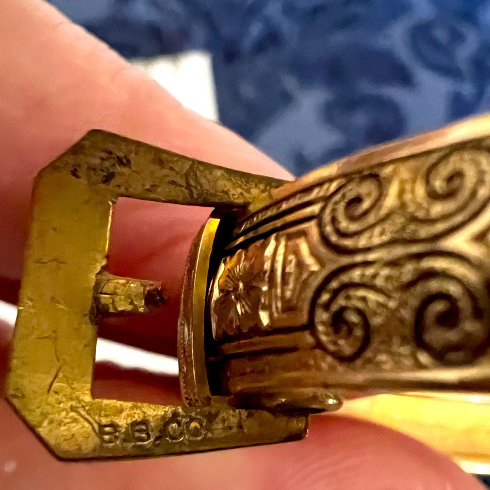 Rare B&B Vintage Victorian Gold Filled Belt Buckle Bracelet - Picture 3 of 7